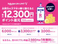 スマホをそのままで乗り換えると1万2300円ポイント還元 iPhoneやPixelでもOK